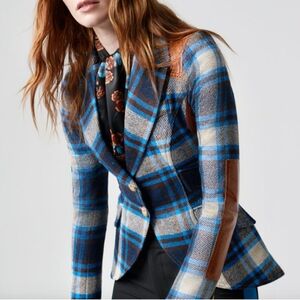 Smythe Rifle Patch Equestrian Blazer with Leather